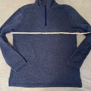 Haggar Cool 18 Blue Quarter Zip Pullover Men’s Lightweight